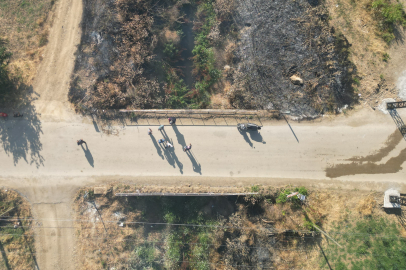 Bursa'da otluk alanda korkutan yangın!