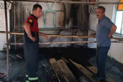 Çorum Osmancık’ta camide çıkan yangın söndürüldü