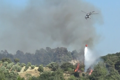 Manisa’daki alevlere 5 uçak ve 7 helikopterle müdahale