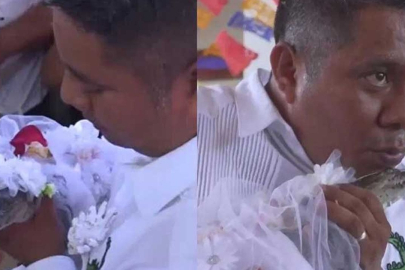 Belediye başkanı timsahla evlendi