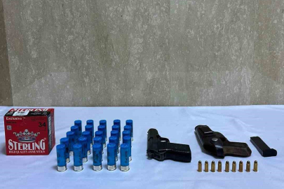 Bingöl’de tabanca ve fişek ele geçirildi