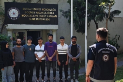 Bursa'ya getirilen 7 düzensiz göçmen yakalandı