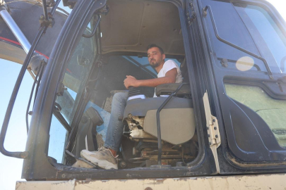 Operatörün alevler arasında cehennemi yaşadı!