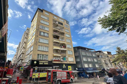 Samsun’da 9 katlı binanın çatı katında yangın paniği