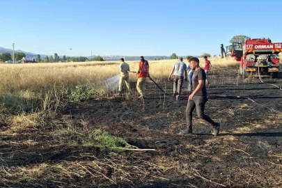 Kütahya Hisarcık’taki arazi yangınında 7 dekar alan zarar gördü