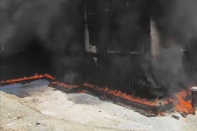 Kırklareli Babaeski’de yüksek hızlı tren şantiyesinde yangın çıktı