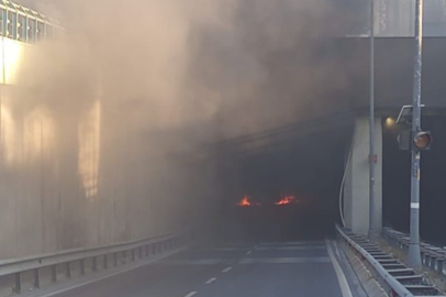 İstanbul Zincirlikuyu'da İETT otobüsündeki yangın