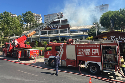 İstanbul Ataşehir'de balık restoranında korkutan yangın