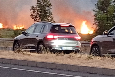 İzmir Aliağa'daki yangın Çanakkale-İzmir yoluna ulaştı, sürücüler zor anlar yaşadı