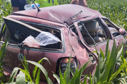 Konya'da Kontrolden çıkan otomobil takla attı: 1 yaralı
