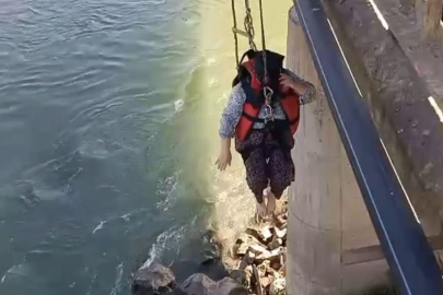 Tokat'ta serinlemek için girdiği suda mahsur kaldı