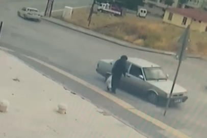 Ankara'da yaşlı kadın drift atan aracın altında kalmaktan son anda kurtuldu