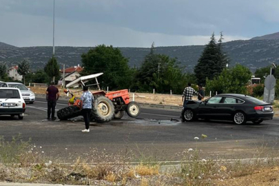 Isparta’da otomobil ile traktör çarpıştı: 2 yaralı