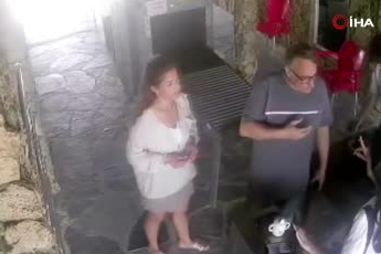 İstanbul Sarıyer'de plajda karpuz kavgası kamerada: Kadına 3 çocuğunun yanında şiddet