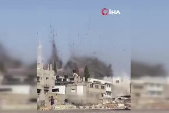 Gazzeli çocuklar İsrail bombardımanında kıl payı kurtuldu