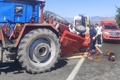 Malatya'da traktör tırla çarpıştı: 1 ölü