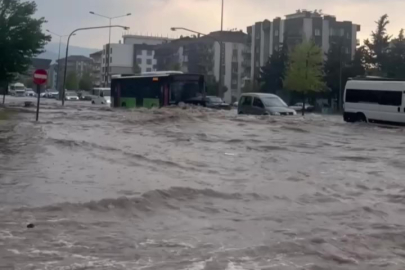 Denizli’de yollar göle döndü
