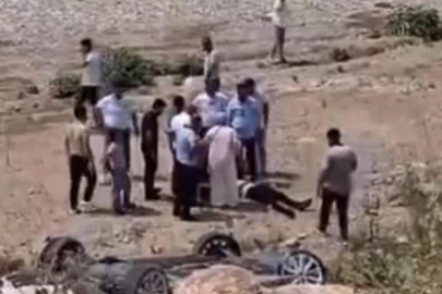 Batman'da otomobil şarampole yuvarlandı