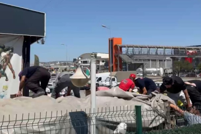 Bursa'da 12 ton karpuz 20 dakikada bitti! Duyan geldi...