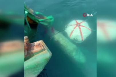 İzmir Karaburun'da balıkçı ağına denizaltı torpidosu takıldı