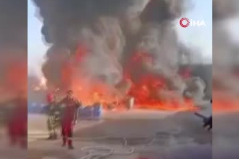 İran’da petrol ürünleri atölyesinde korkutan yangın