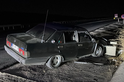 Tekirdağ'da otomobil su kanalına uçtu: 1 yaralı