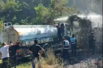Bartın'da bahçe yangını ormana sıçramadan söndürüldü