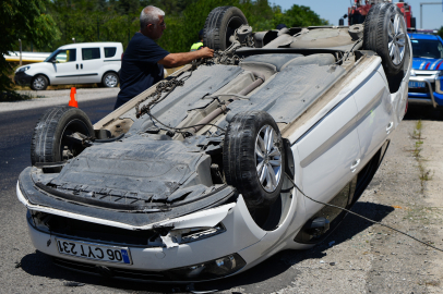 Kırıkkale'de otomobil takla attı: Aynı aileden 6 kişi yaralandı
