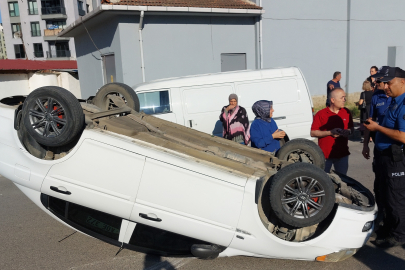 Samsun'da otomobil takla attı: 1 yaralı