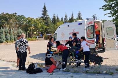 Karaman'da otomobille çarpışan motosikletin sürücüsü yaralandı