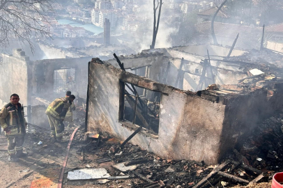 Ankara'da ağaçlık alanda çıkıp gecekondulara sıçrayan yangın söndürüldü