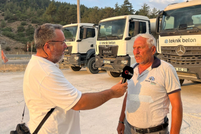 Bursa Harmancık'taki orman yangınına beton pompasıyla müdahale eden Ali Yalçın o anları anlattı