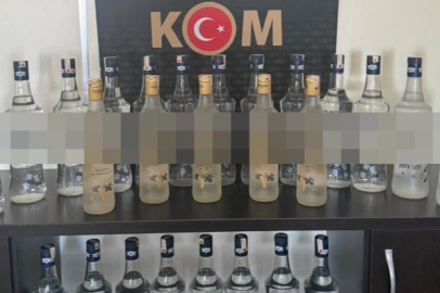 Aydın’da 25 litre sahte içki ele geçirildi