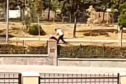 Bursa’da park ortasında kadına şiddet! Kimseye aldırış etmeden...