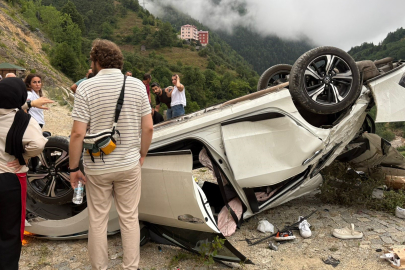 Giresun Göksu travertenlerinde trafik kazası: 4 yaralı