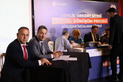 Bursa Gemlik'te Orkent Sitesi projesinde sözleşmeler imzalandı