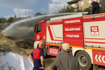 Hakkari Yüksekova'da çıkan anız yangını söndürüldü