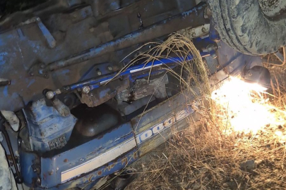 Adana Feke'de traktör devrildi: 1 ölü