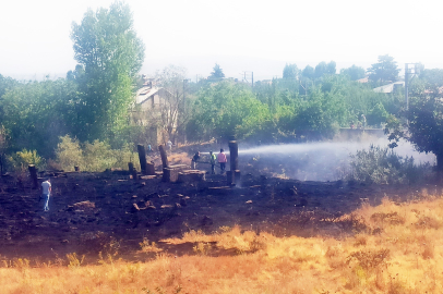 Bitlis'te tarihi mezarlıktaki yangın korkuttu