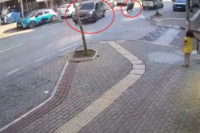Bursa'da motosiklet sürücüsünün ölümden döndüğü anlar kask kamerasında!