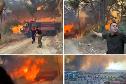 Çanakkale'de orman yangını bir anda büyüdü: 785 kişi tahliye edildi