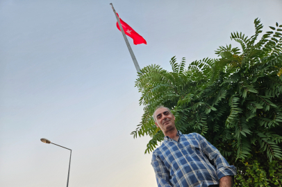 Edirne'de bir şahsın bayrak hassasiyeti alkış topladı