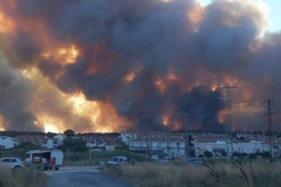 Edirne'de tarlada çıkan yangın ormanlık alana ilerliyor