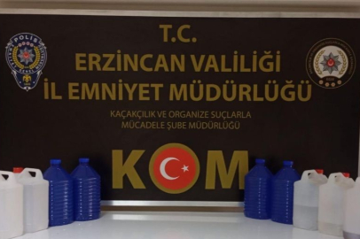 Erzincan’da 42 litre kaçak içki ele geçirildi
