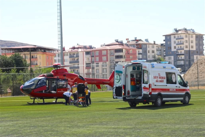Malatya’da ambulans helikopter 80 yaşındaki hasta için havalandı