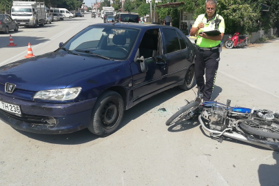 Burdur'da motosiklet ile otomobil çarpıştı: 2 yaralı