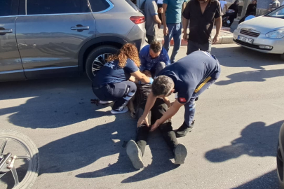 Karaman’da motosiklet kadına çarptı, hem sürücü hem yaya yaralandı