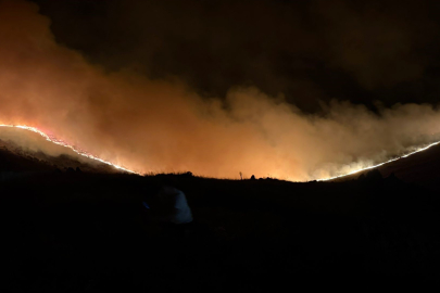 Afyonkarahisar'daki orman yangınına müdahale sürüyor