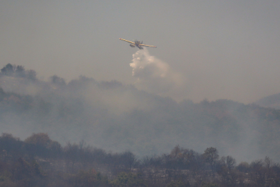 Bursa'da kontrol altına alınan makilik yangınında soğutma çalışmaları sürüyor