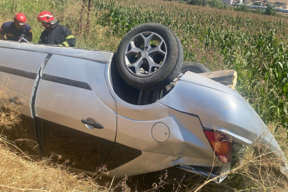 Amasya'da otomobil şarampole uçtu: 1 yaralı